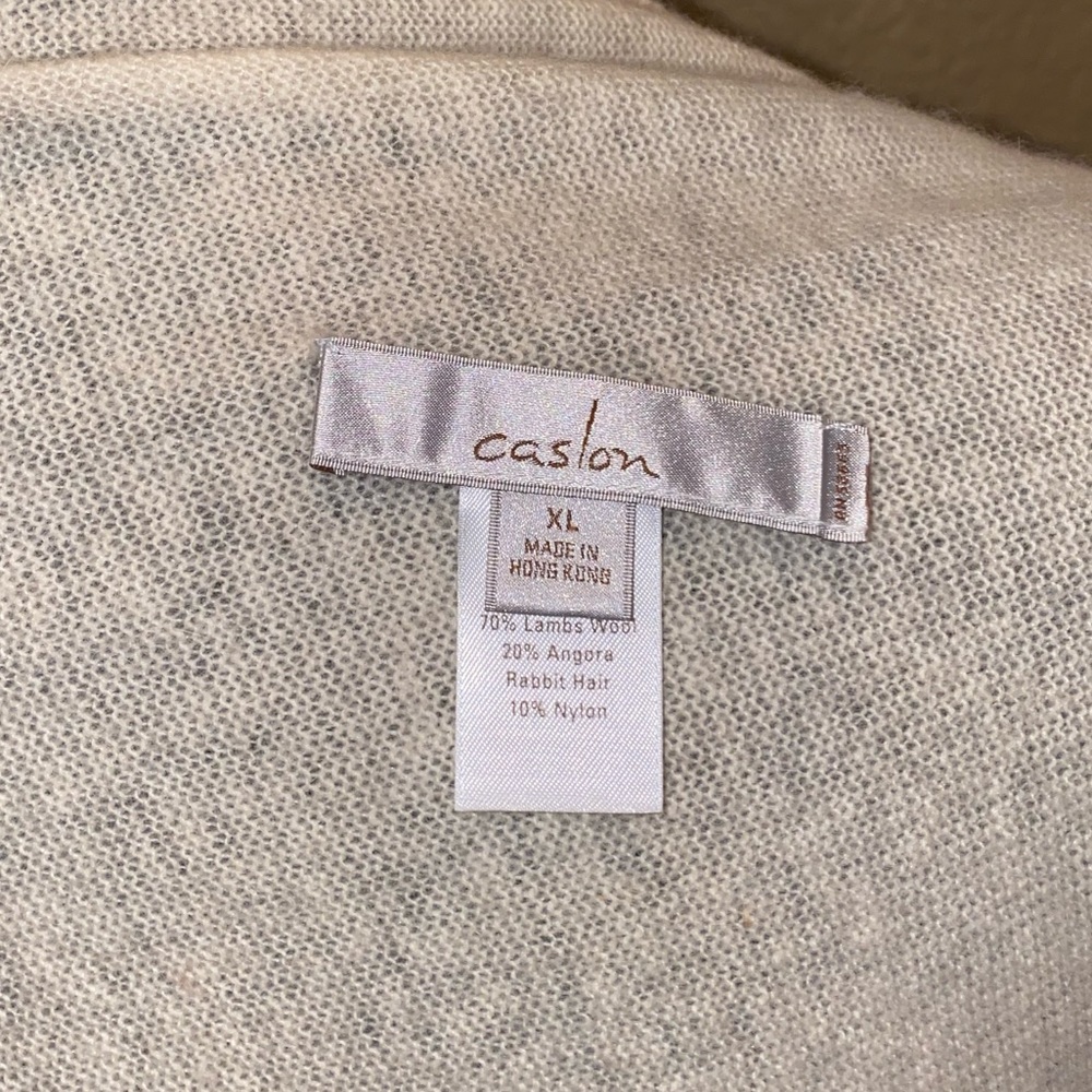 Wool Blend Angora Wrap With Sequins - image 7